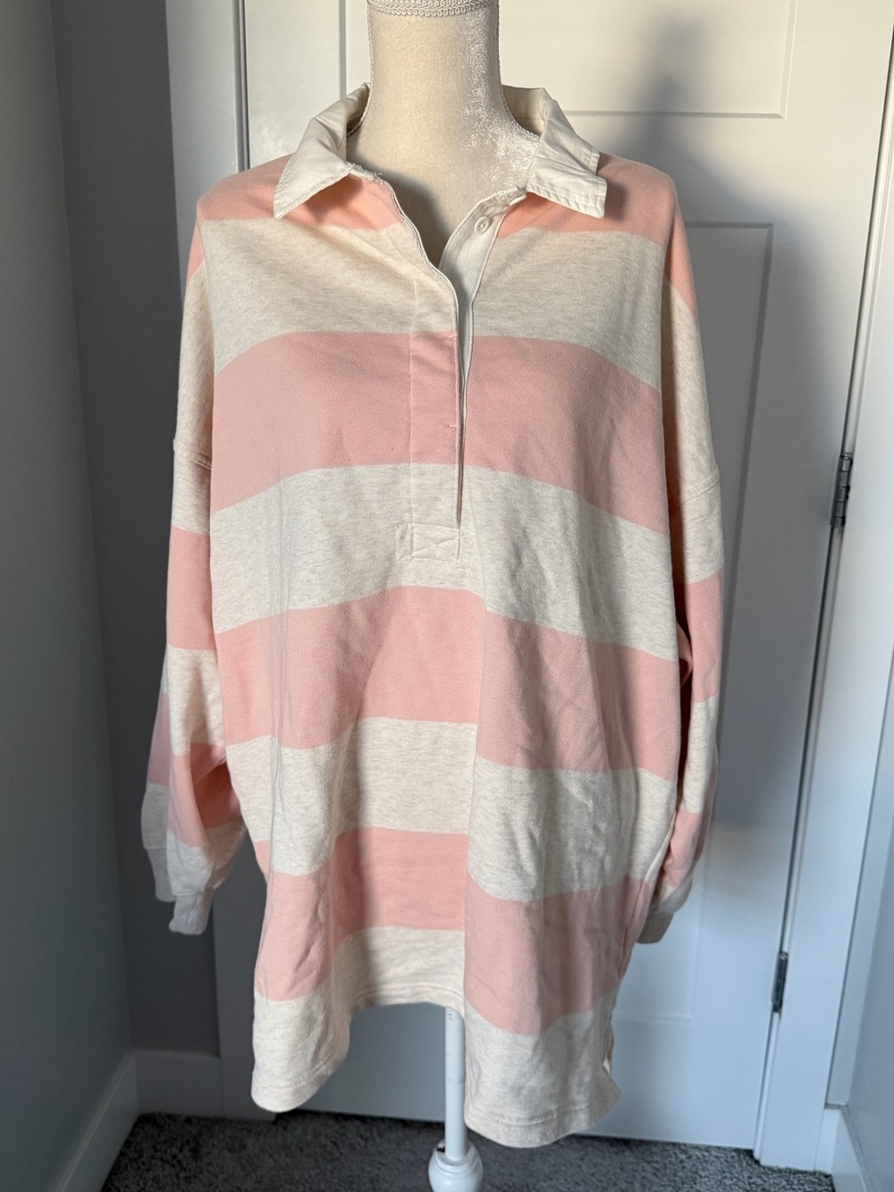 Aerie Oversized Striped Rugby Top